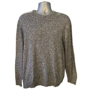 Hawker Rye Cotton Cashmere Black and White Speckled Sweater Size L